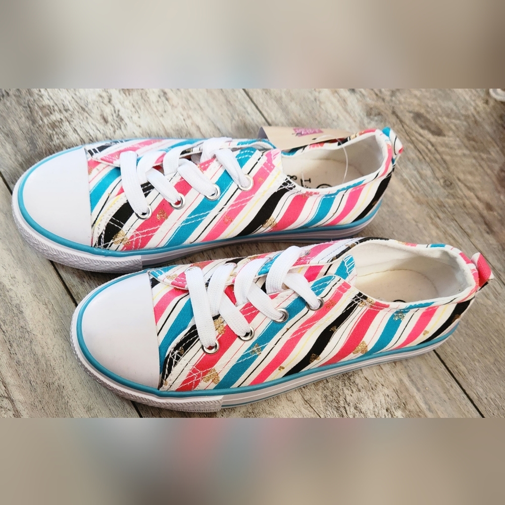Lily & Dan Girls Memory Foam Canvas Shoes